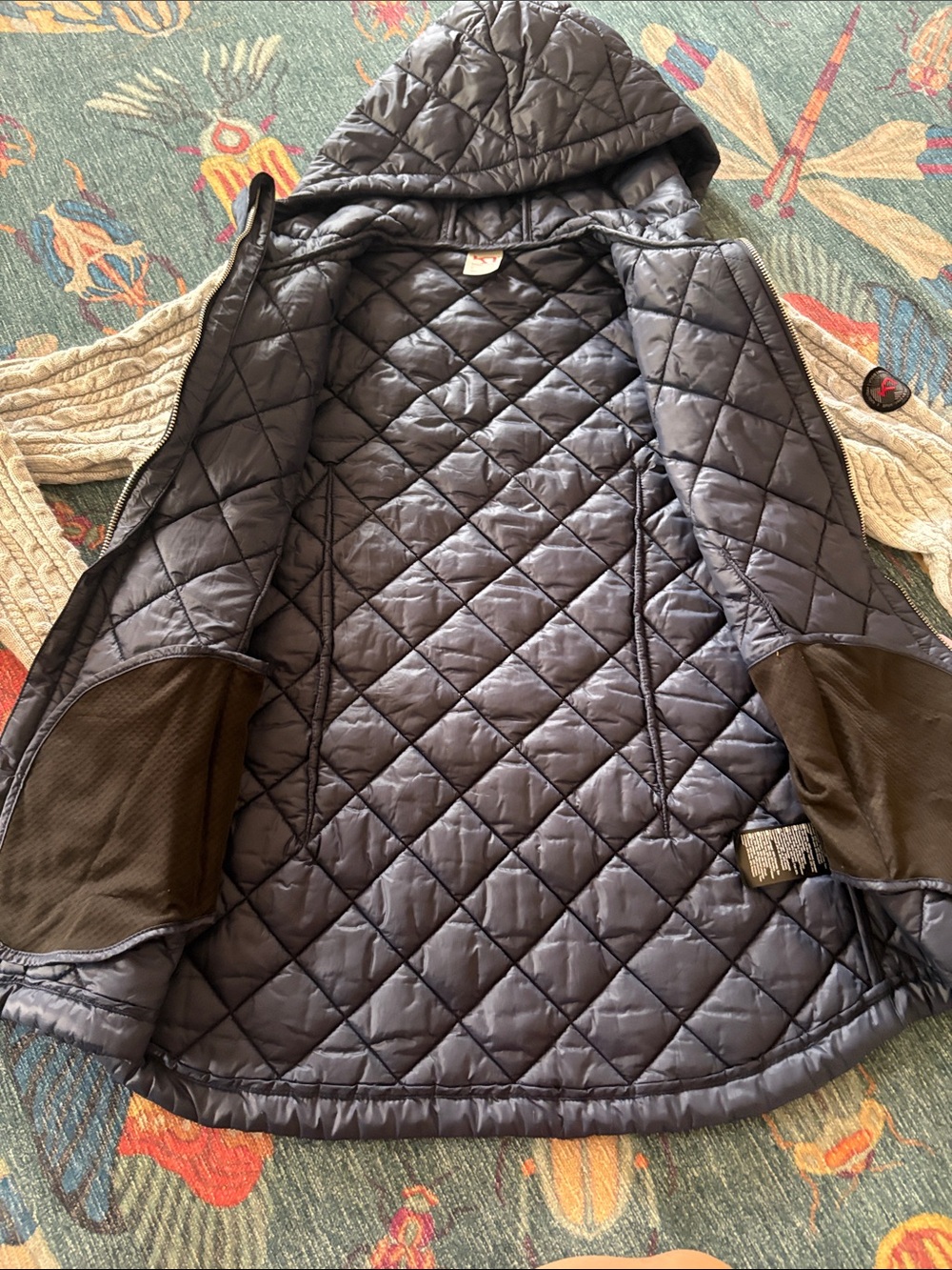 Kari Traa Martine Hybrid hooded down jacket navy gray L - Picture 9 of 11